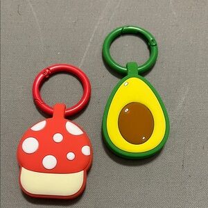 AirTag holder Keychain- Avacado and Mushroom